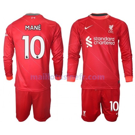 Maillot de Foot Liverpool Mane 10 Domicile 2021-22 Manches Longues - Enfant
